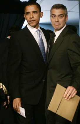 George Clooney and Barack Obama in 2006.
