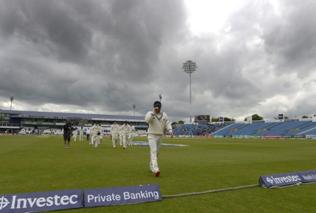 Brendon McCullum leads off the New Zealanders after a great session in the field with the ball.