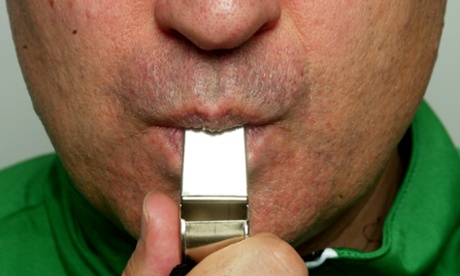 Referee and whistle.