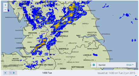 The latest rain radar