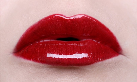 red lips woman