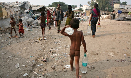 A slum in the Radjhani district of Lucknow.