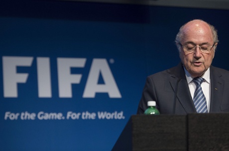 Sepp Blatter reveals his decision to stand down.
