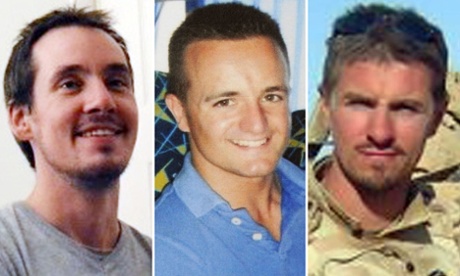 (L-R) Edward Maher, Craig Roberts, James Dunsby and Edward Maher who died on an SAS training exercise in Brecon Beacons