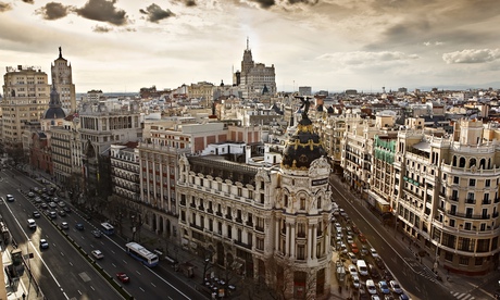 Sunlight over central Madrid