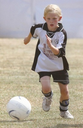 Poppy Cottrill showed an early interest in playing football.