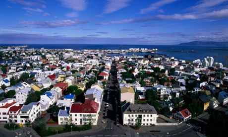 Aerial view of Reykjavik