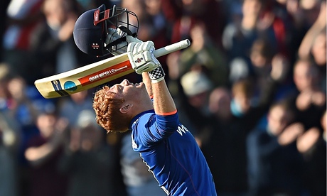Jonny Bairstow after hitting winning runs, England v New Zealand