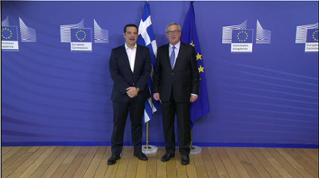 Alexis Tsipras and Jean-Claude Juncker