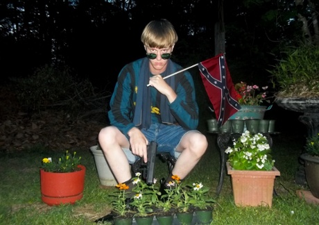 An image of Dylann Roof that appeared on Lastrhodesian.com, a website being investigated by the FBI in connection with the Charleston shooting.