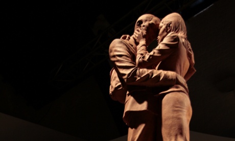 A maquette of The Meeting Place, a sculpture by Paul Day.