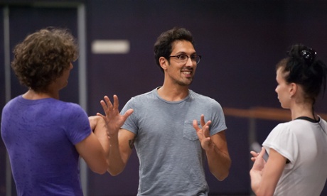 Arthur Pita, centre, rehearsing Facada with Ivan Vasiliev and Natalia Osipova for the Ardani 25 Dance Gala at London's Coliseum.