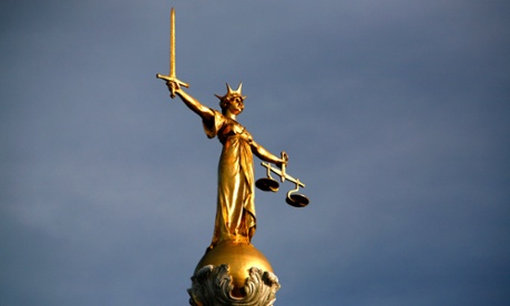 Statue of Justice on top of the Old Bailey
