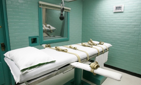 The gurney in Huntsville, Texas, where the condemned are strapped down to receive a lethal dose of drugs.