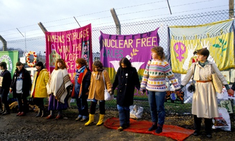 Peace protesters at Greenham Common in Berkshire, 1983
