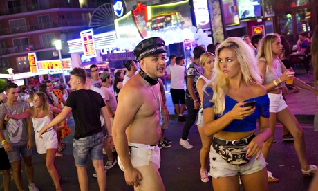 Tourists in Magaluf