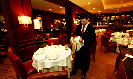 Formal service at the Berkeley Hotel