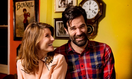 Sharon Horgan and Rob Delaney at Norman's Coach and Horses in London.