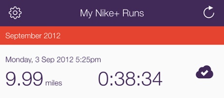 nike plus data
