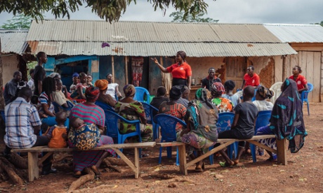 Doris Owusu Prempeh addresses the people of Dokyikrom on Domestic violence rape