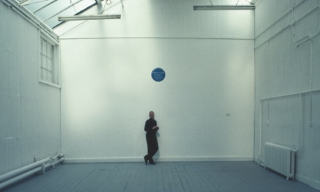 Gavin Turk's blue plaque artwork Cave, 1991.