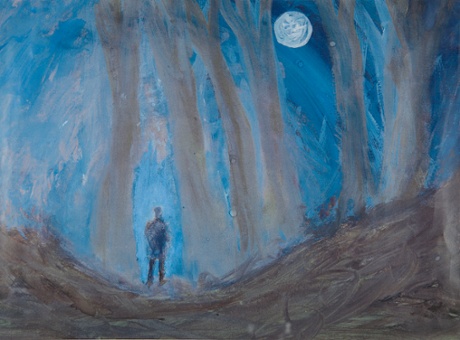 Mark Wood's painting Midnight in the Forest