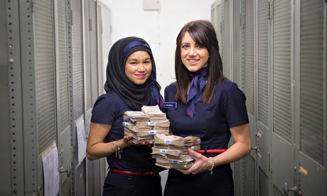 Claire, right, and Sarah in The Bank: A Matter of Life and Debt.