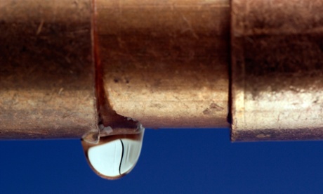Water leaking from a pipe