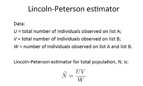 Lincoln-Peterson estimator