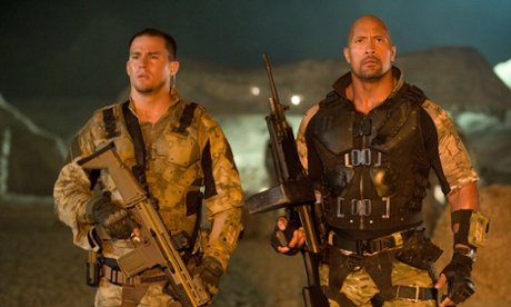 Gun crime ... Channing Tatum and Dwayne Johnson in 2013’s sequel, GI Joe: Retaliation.