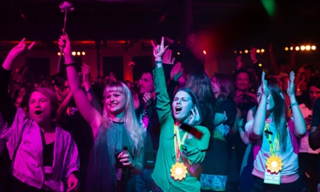 A picture of a party at a conference