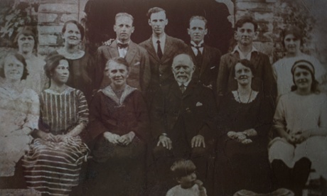 Emily Eavis's great grandfather William with farm workers, Worthy Farm in the 1870s.