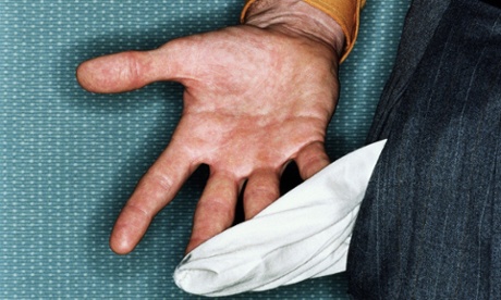 hand and empty pocket