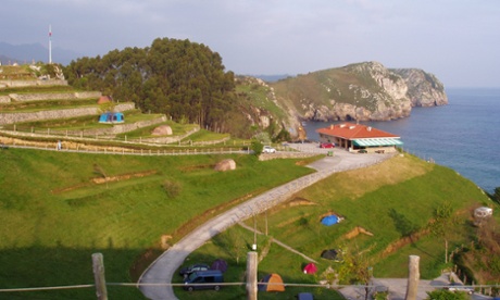 Camping on the seafront in Asturias, Spain.