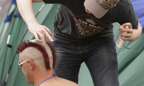 Ben has a friend attend to his new haircut. [Not that this is actually Ben or has actually happened yet.]