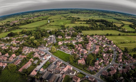 Houses and green belt North Yorkshire