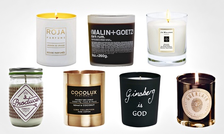 selection of scented candles