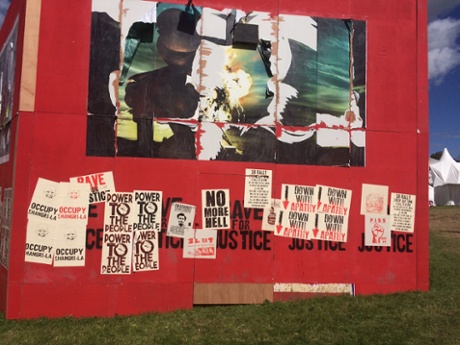 Power to people poster Shangri-La at Glastonbury 