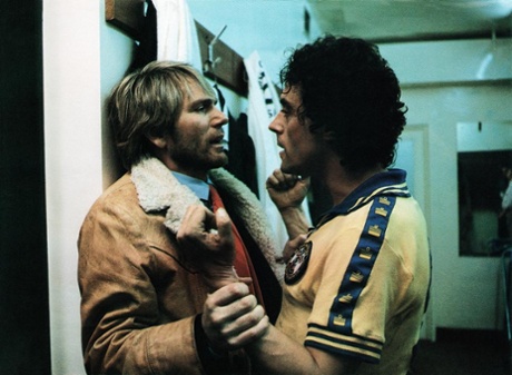 Ian McShane (right) with Adam Faith in Yesterday's Hero, 1979.