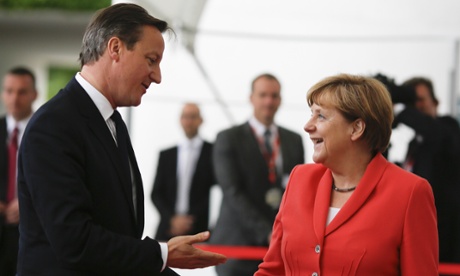 David Cameron and Angela Merkel meet in Berlin for bilateral talks