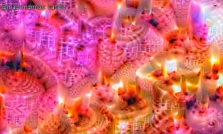 A screengrab of an image created for “candle” in the Twitch stream.