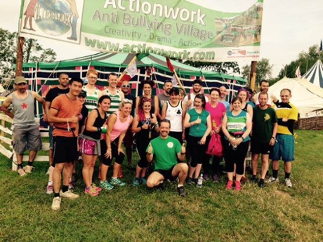 The Glastonbury runners ready to go