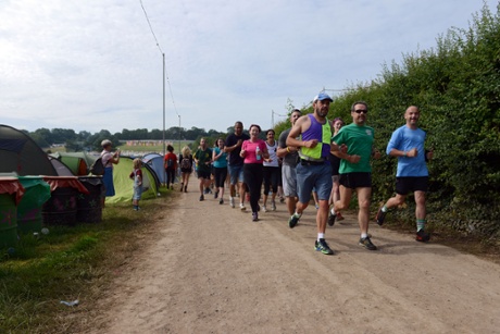 The 5k runners en route.