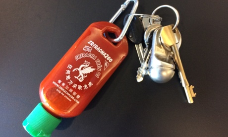 The new keyring-friendly bottle of Sriracha means you never need be without the red sauce.