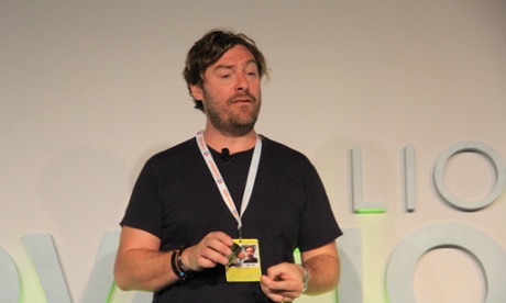 Chris Clarke, chief creative officer at DigitasLBi on stage