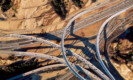 cars at a crossroads