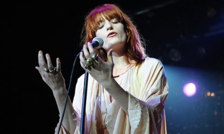 Florence Welch of Florence + the Machine performs on stage in 2010.