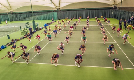 The trainees going through their paces.