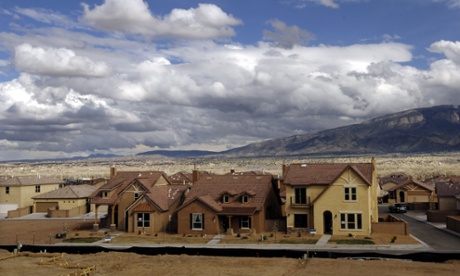 New housing developments are spreading through the desert basin west of Albuquerque, New Mexico. City planners in desert regions are on the front lines of rethinking how growing populations should maximize limited water resources.