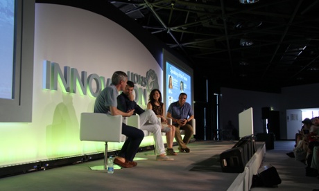 The final panel on stage